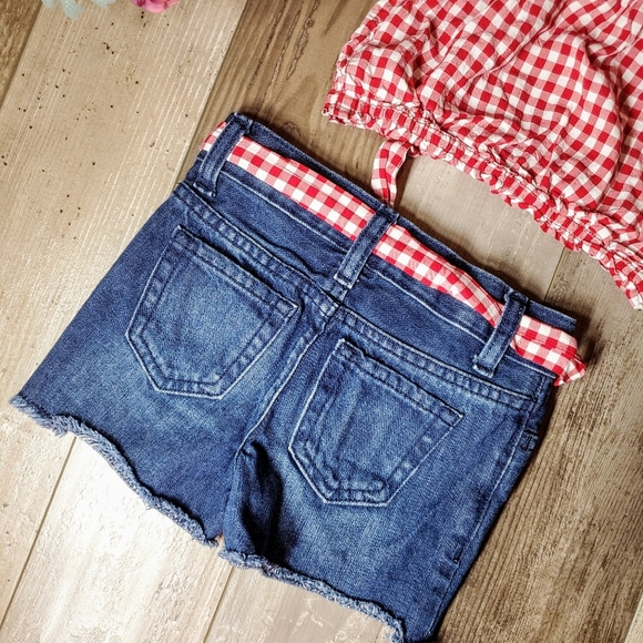 The Children's Place Girls Size 4/5 2 Pc Matching Outfit EUC Blue Red - Picture 8 of 15